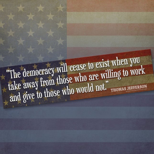 Jefferson Bumper Sticker (Thomas Jefferson Bumper Sticker)