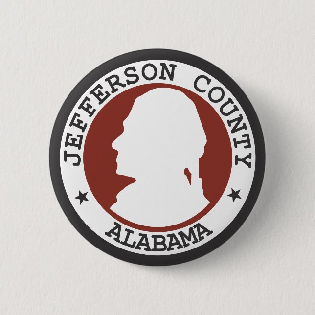 Jefferson county seal pinback button (Front)