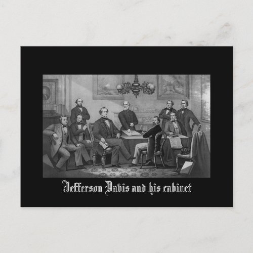 Jefferson Davis and his cabinet Postcard