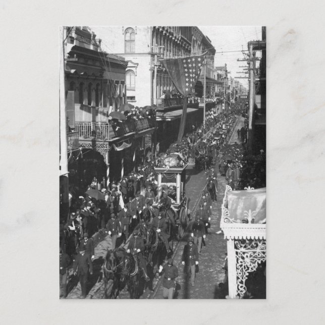 Jefferson Davis Funeral in New Orleans: 1908 Postcard (Front)