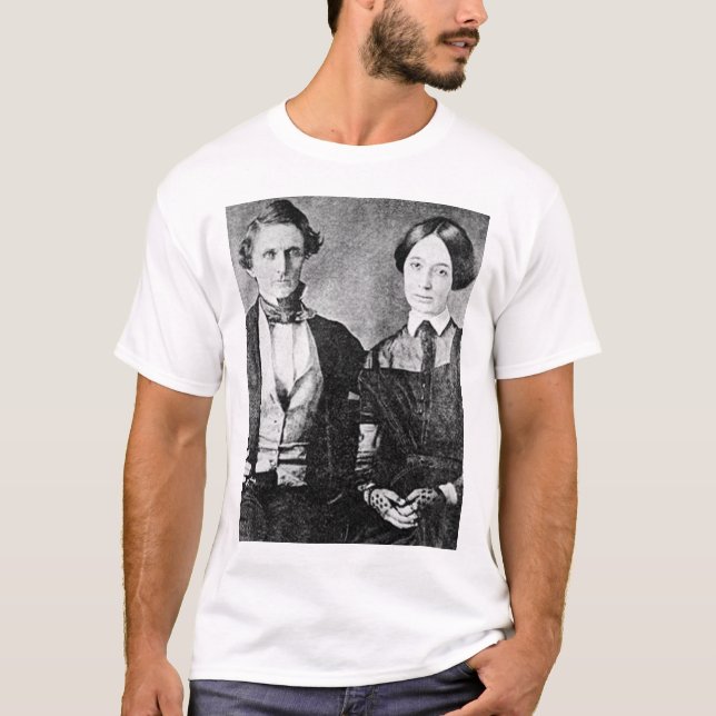 Jefferson Davis Wedding Picture T-Shirt (Front)