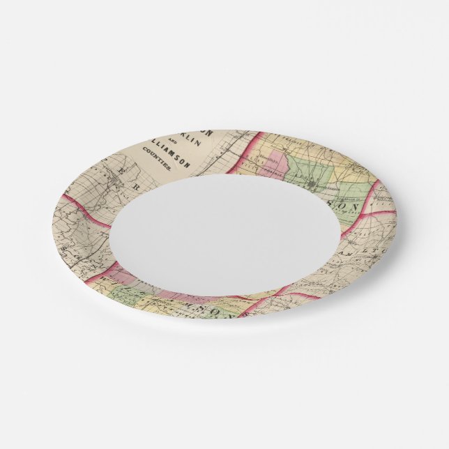 Jefferson, Franklin, Williamson counties Paper Plates (Angled)