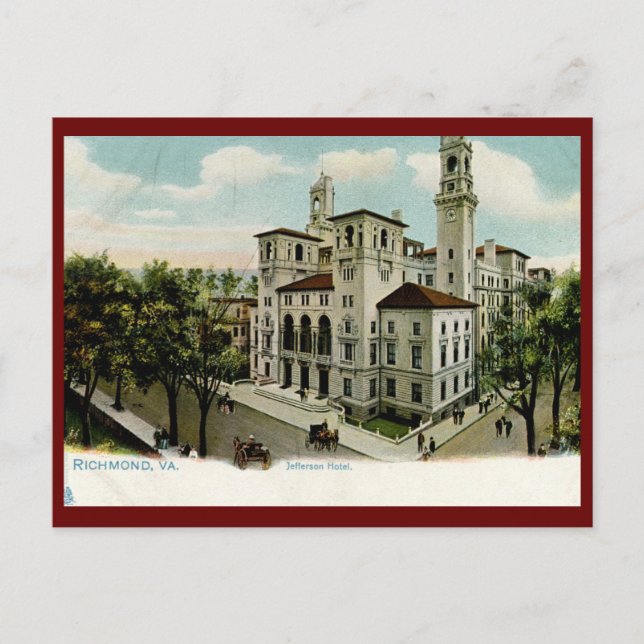 Jefferson Hotel, Richmond, VA Vintage Postcard (Front)