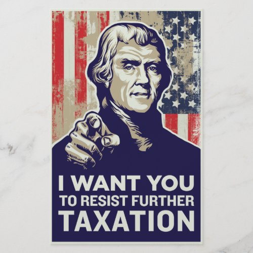 Jefferson I Want You Tax Resistance Flyer