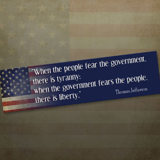 Jefferson: Liberty vs. Tyranny Bumper Sticker