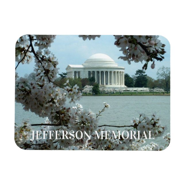 Jefferson Memorial, Cherry Blossoms Magnet (Horizontal)