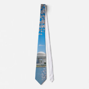 Jefferson Memorial in Spring Neck Tie