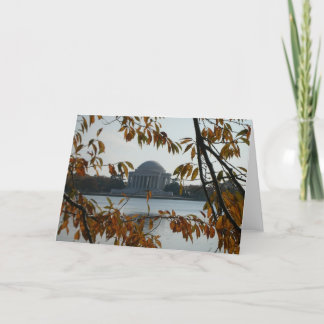 Jefferson Memorial in the Fall Card