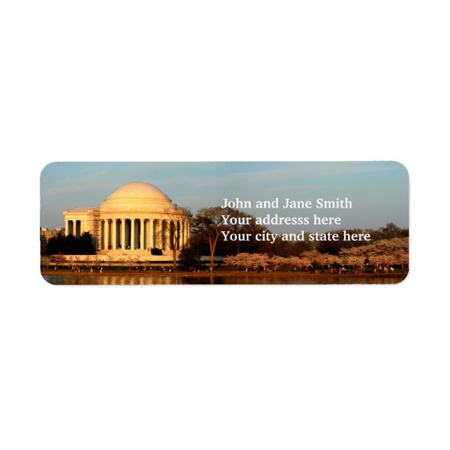 Jefferson  memorial label (Front)