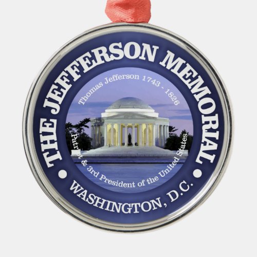 Jefferson Memorial Metal Ornament