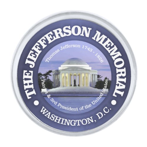 Jefferson Memorial Silver Finish Lapel Pin