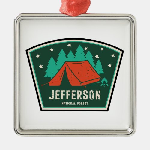 Jefferson National Forest Camping Metal Ornament