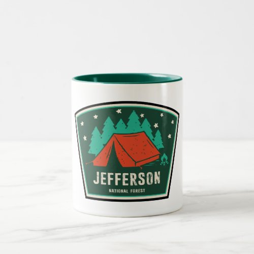 Jefferson National Forest Camping Two_Tone Coffee Mug