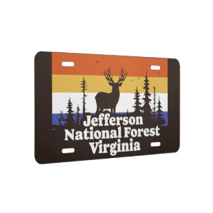Jefferson National Forest Virginia License Plate