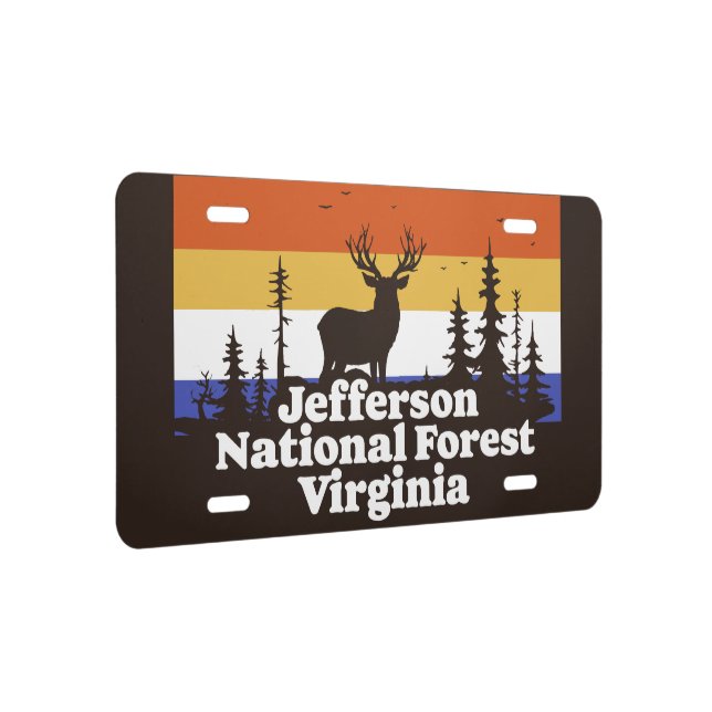 Jefferson National Forest Virginia License Plate (Right)