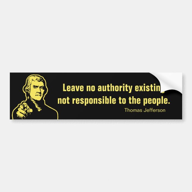 Jefferson Quote Bumper Sticker (Front)