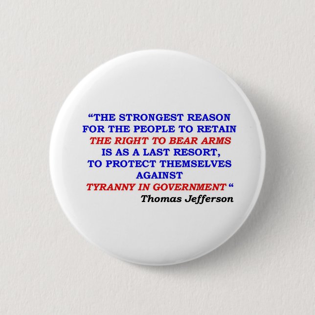 jefferson quote pinback button (Front)
