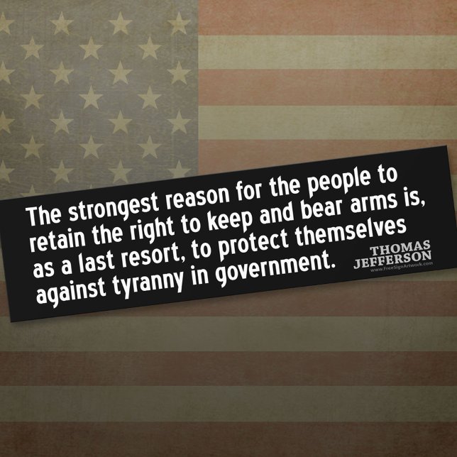 Jefferson Quote: The strongest reason for the... Bumper Sticker (Thomas Jefferson Bumper Sticker)