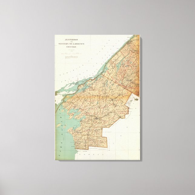 Jefferson, St Lawrence counties Canvas Print (Front)