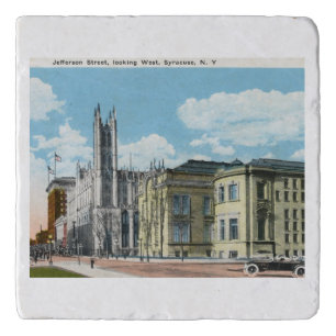 Jefferson St., Syracuse, New York Vintage Trivet