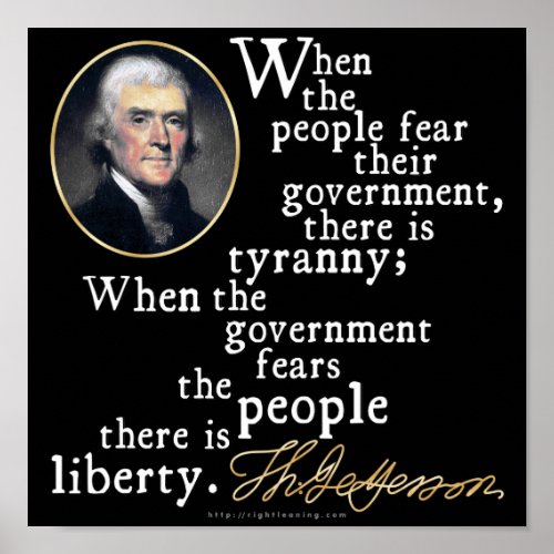 Jefferson Tyranny_Liberty Quote Poster