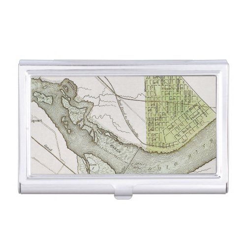 JEFFERSONVILLE INDIANA MAP BUSINESS CARD HOLDER