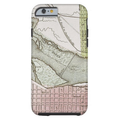 JEFFERSONVILLE INDIANA MAP TOUGH iPhone 6 CASE