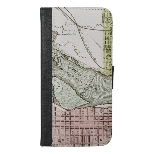 JEFFERSONVILLE INDIANA MAP iPhone 66S PLUS WALLET CASE