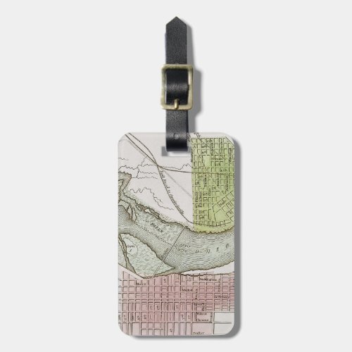 JEFFERSONVILLE INDIANA MAP LUGGAGE TAG