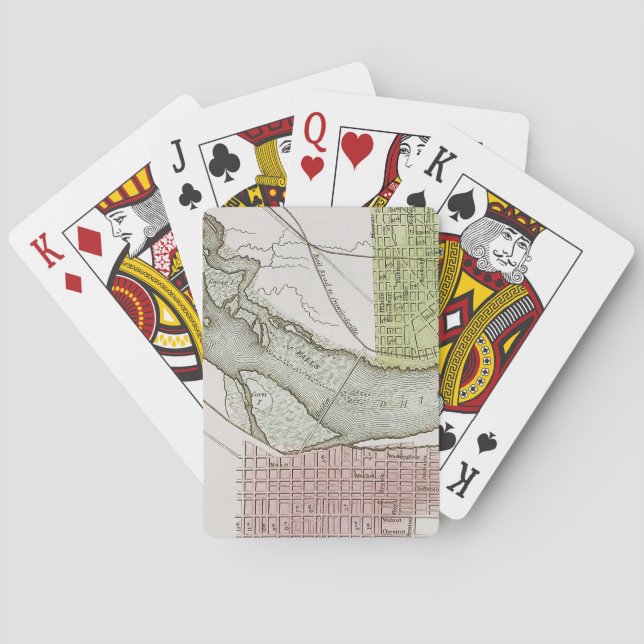 JEFFERSONVILLE, INDIANA: MAP POKER CARDS (Back)