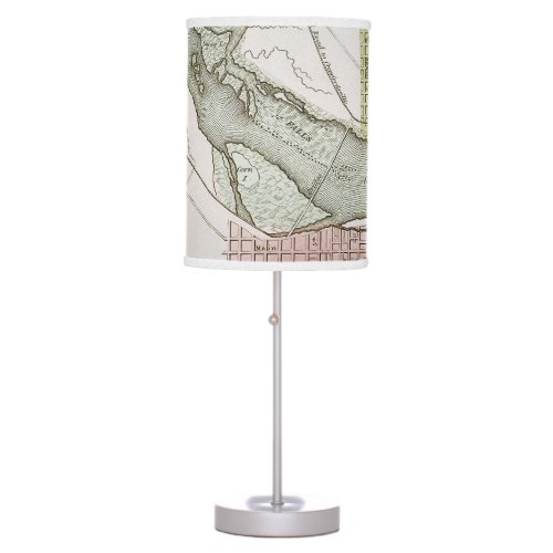 JEFFERSONVILLE INDIANA MAP TABLE LAMP