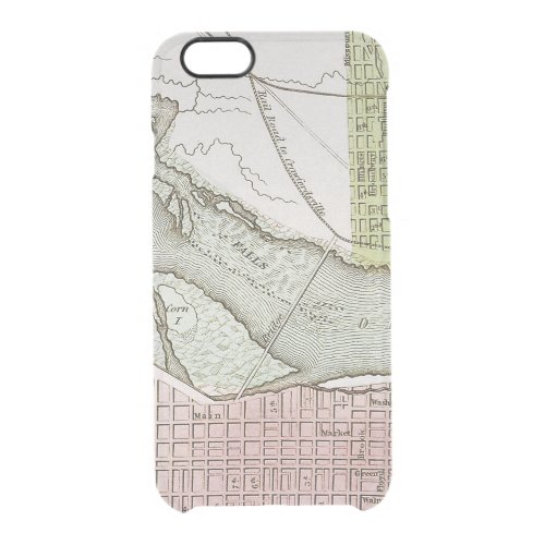 JEFFERSONVILLE INDIANA MAP CLEAR iPhone 66S CASE