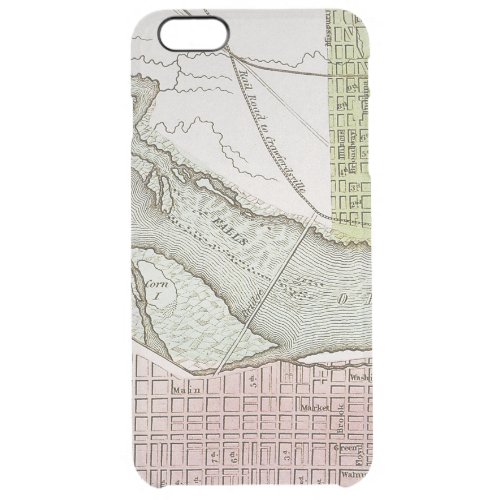 JEFFERSONVILLE INDIANA MAP CLEAR iPhone 6 PLUS CASE