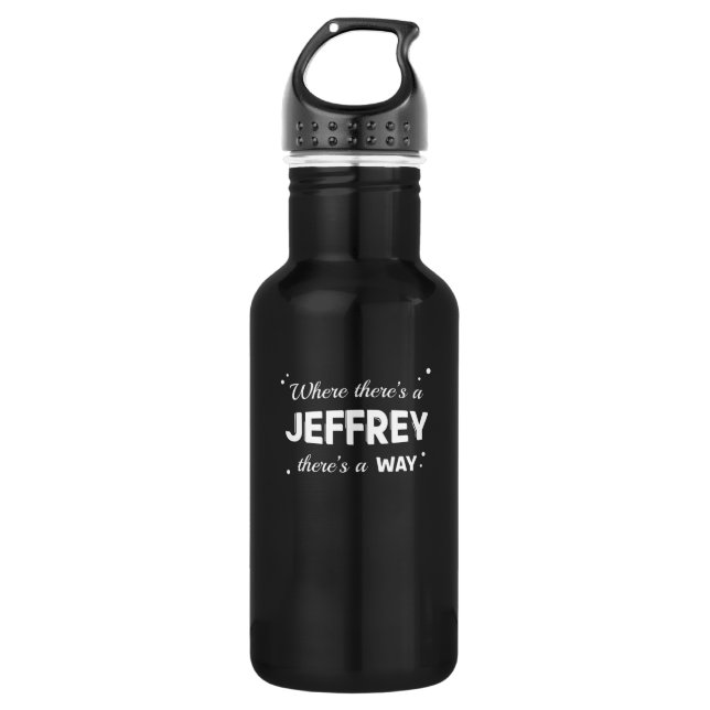 Jeffrey Name Saying Design For Proud Jeffreys Stainless Steel Water Bottle (Front)