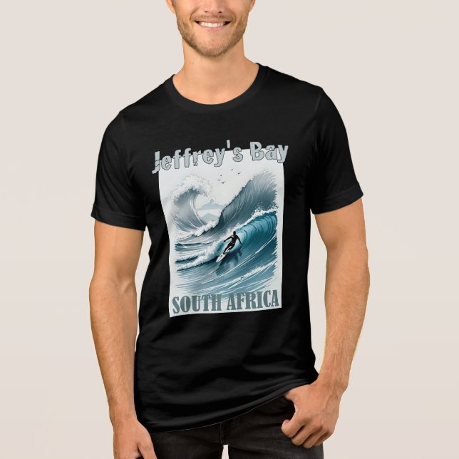 Jeffrey’s Bay Surfing Adventure Tri-Blend Shirt (Front)