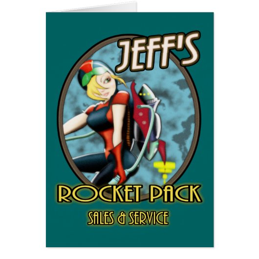 Jeff's Rocket Pack Sales & Service Cards (Front)