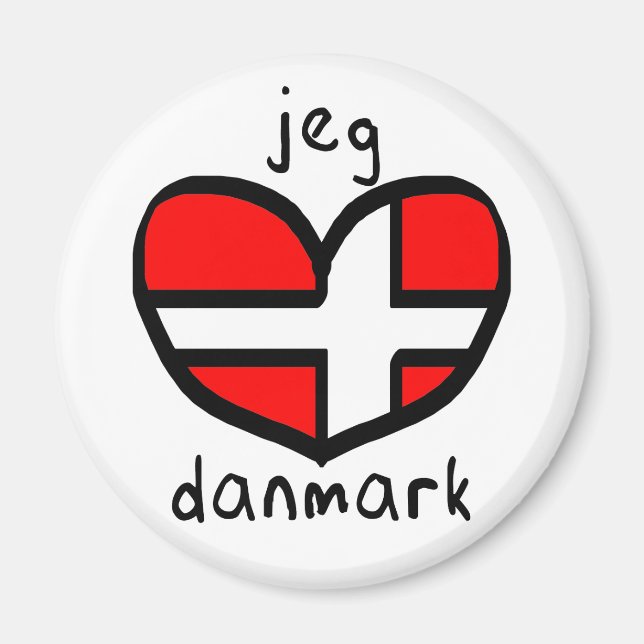 Jeg Elsker Danmark Magnet (Front)