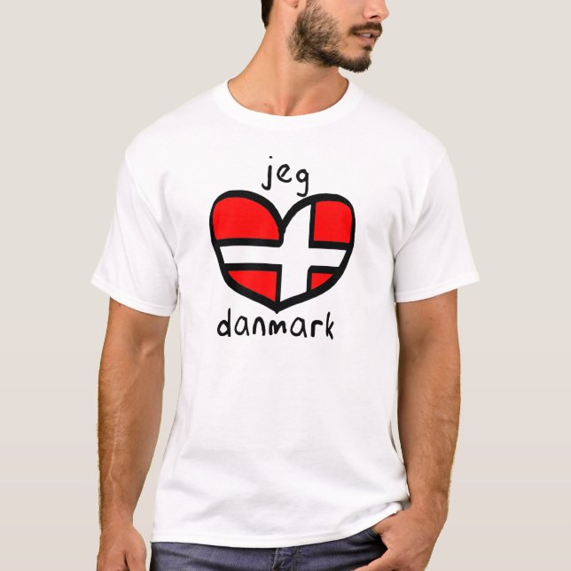 Jeg Elsker Danmark T-Shirt (Front)