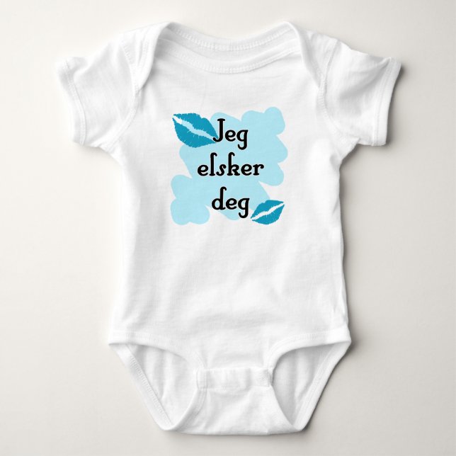 Jeg elsker deg - Norwegian - I love Baby Bodysuit (Front)