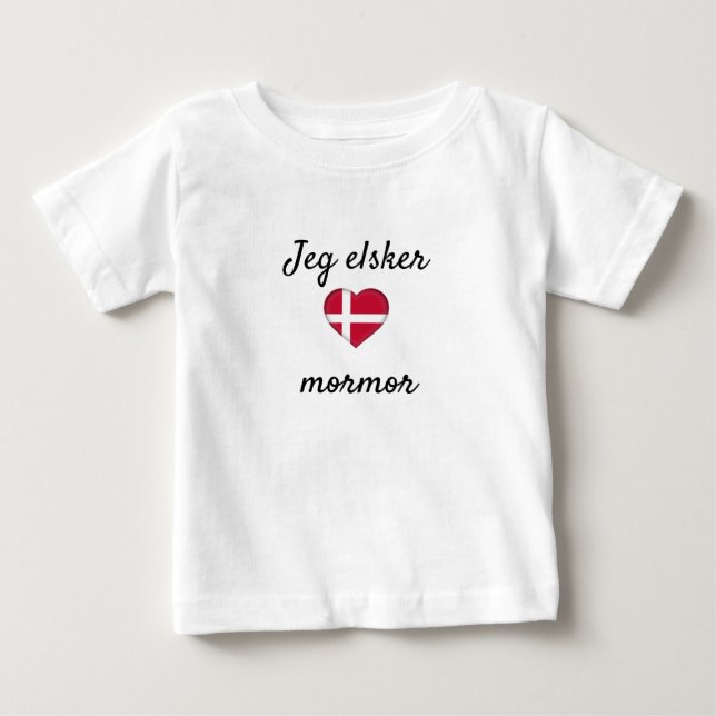 Jeg elsker mormor baby T-Shirt (Front)