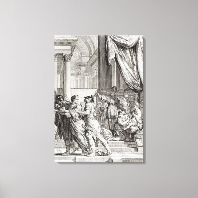 Jehoiada, High Priest of Jerusalem Proclaiming Canvas Print (Front)