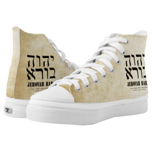 Jehovah Bara Yahweh Hebrew Names of God High_Top Sneakers