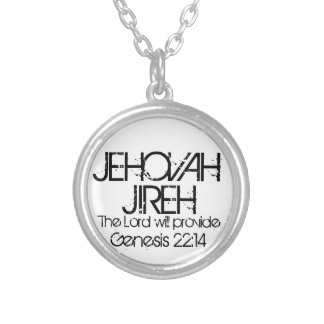 Jehovah Jireh bible verse Genesis 22:14 Silver Plated Necklace