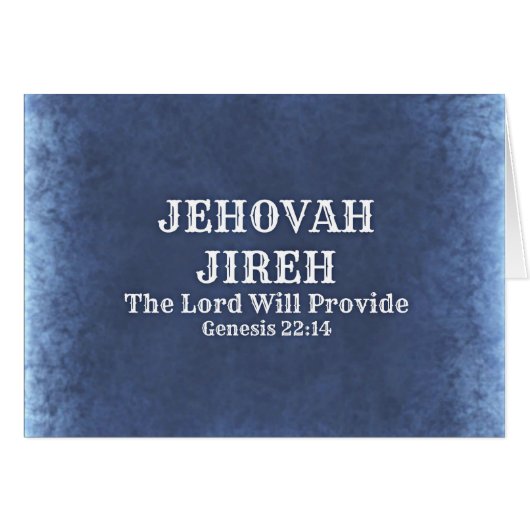 Jehovah Jireh Cards (Front Horizontal)