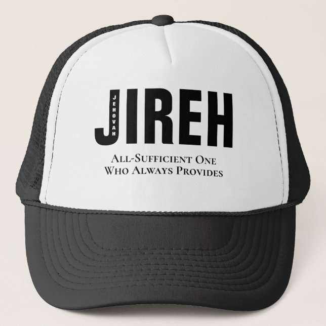 Jehovah Jireh Custom Christian Trucker Hat (Front)