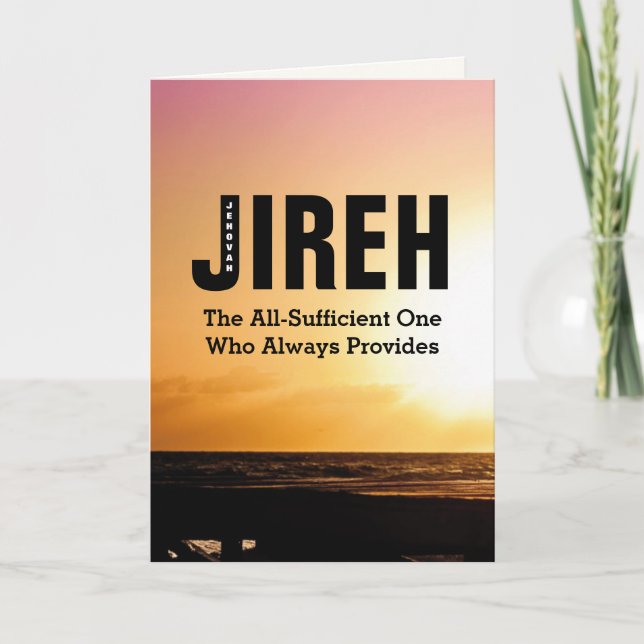 JEHOVAH JIREH Custom Inspirational Card (Front)