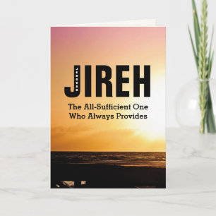 JEHOVAH JIREH Custom Inspirational Card