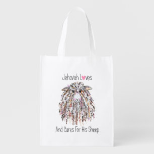 “Jehovah Loves His Sheep” Grocery Bag