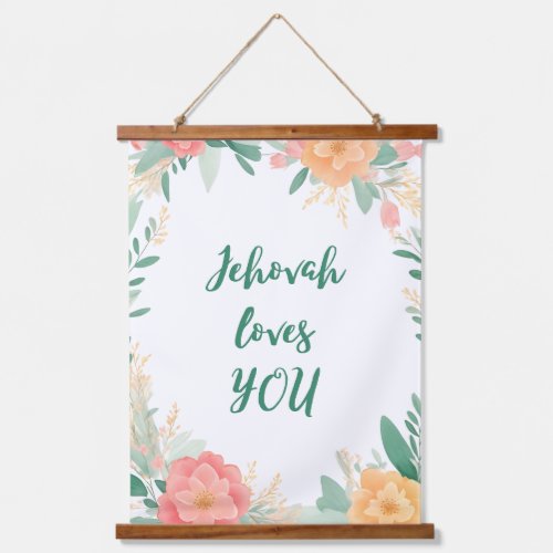 Jehovah Loves You Hanging Tapestry