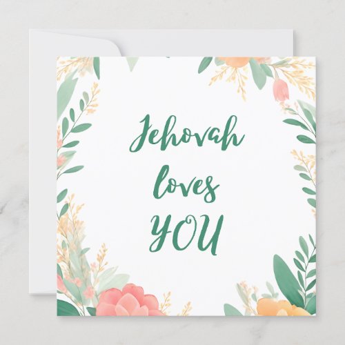 Jehovah Loves You  JW Thank You Card